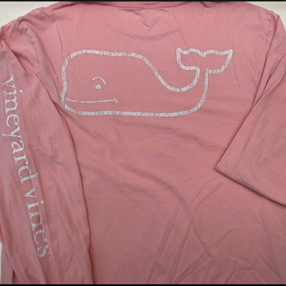 Mens Long Sleeve Pink Vineyard Vines Shirt Medium